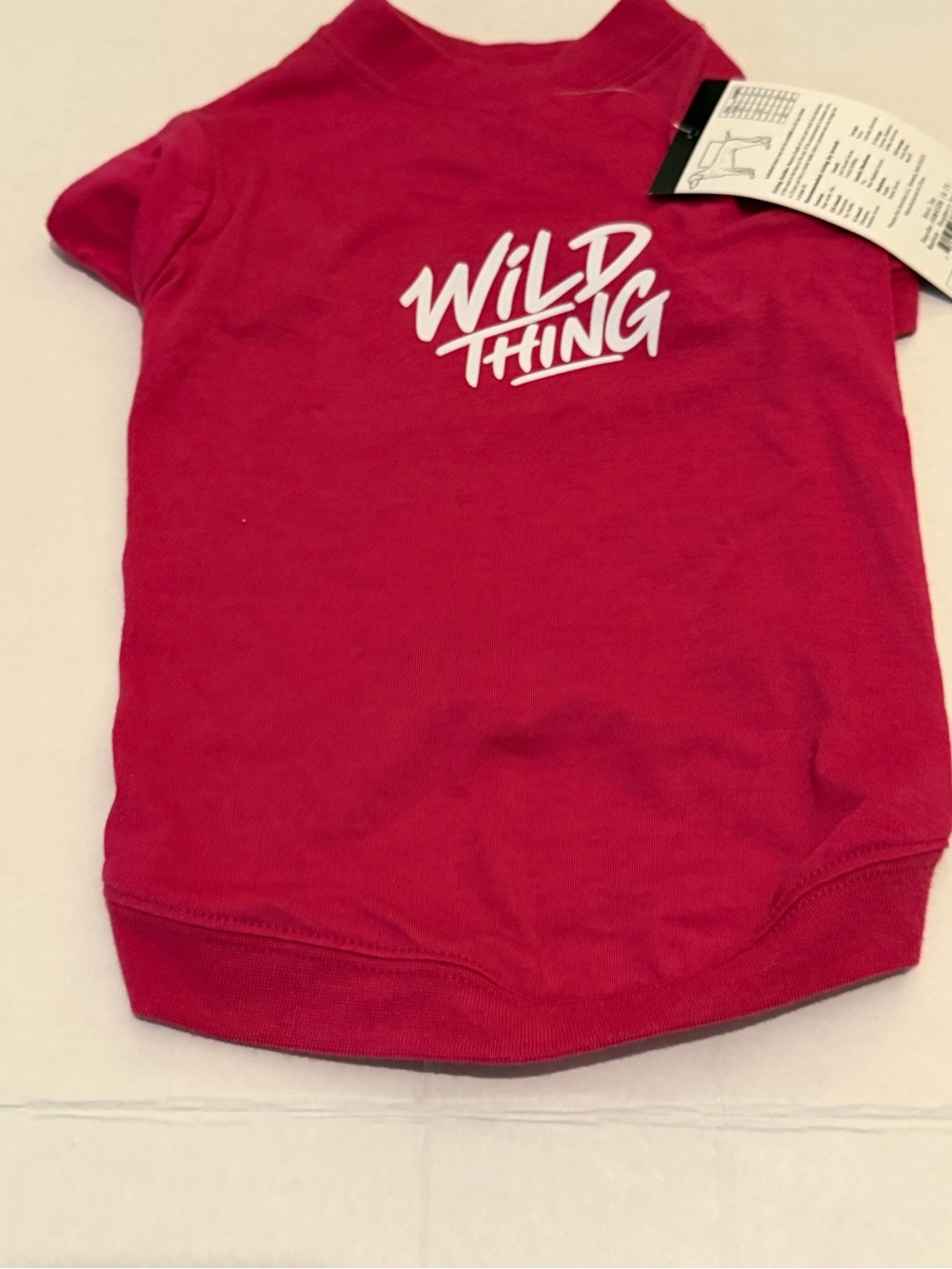S58 Medium Zack & Zoey Red "Wild Thing" Dog Tee